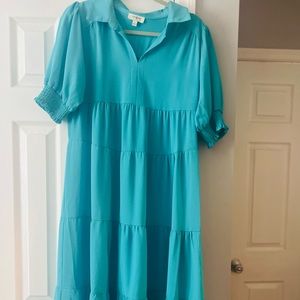 Beautiful long teal Umgee dress